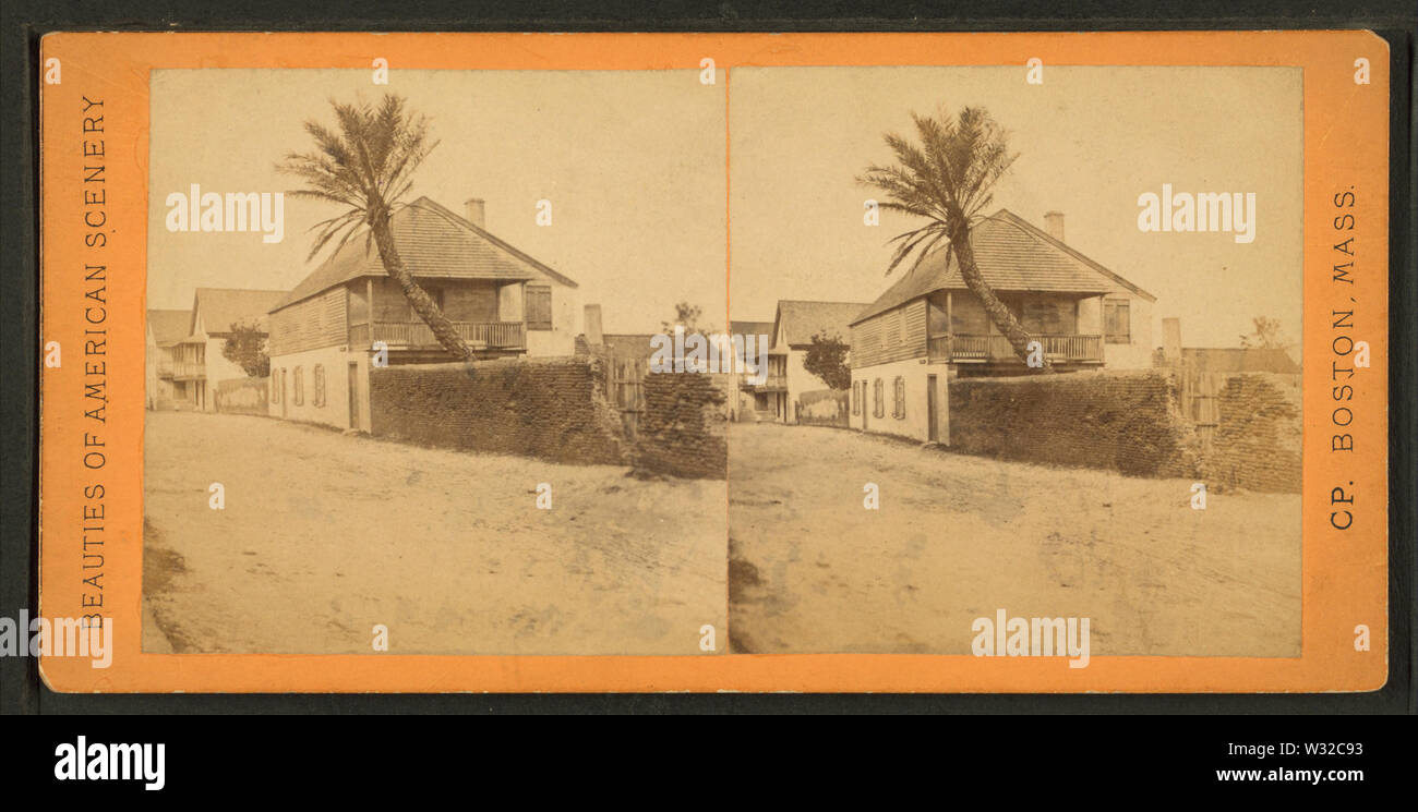 Hl. Franz St, mit Dattelpalmen, von Robert N Dennis Sammlung von stereoskopische Ansichten Stockfoto