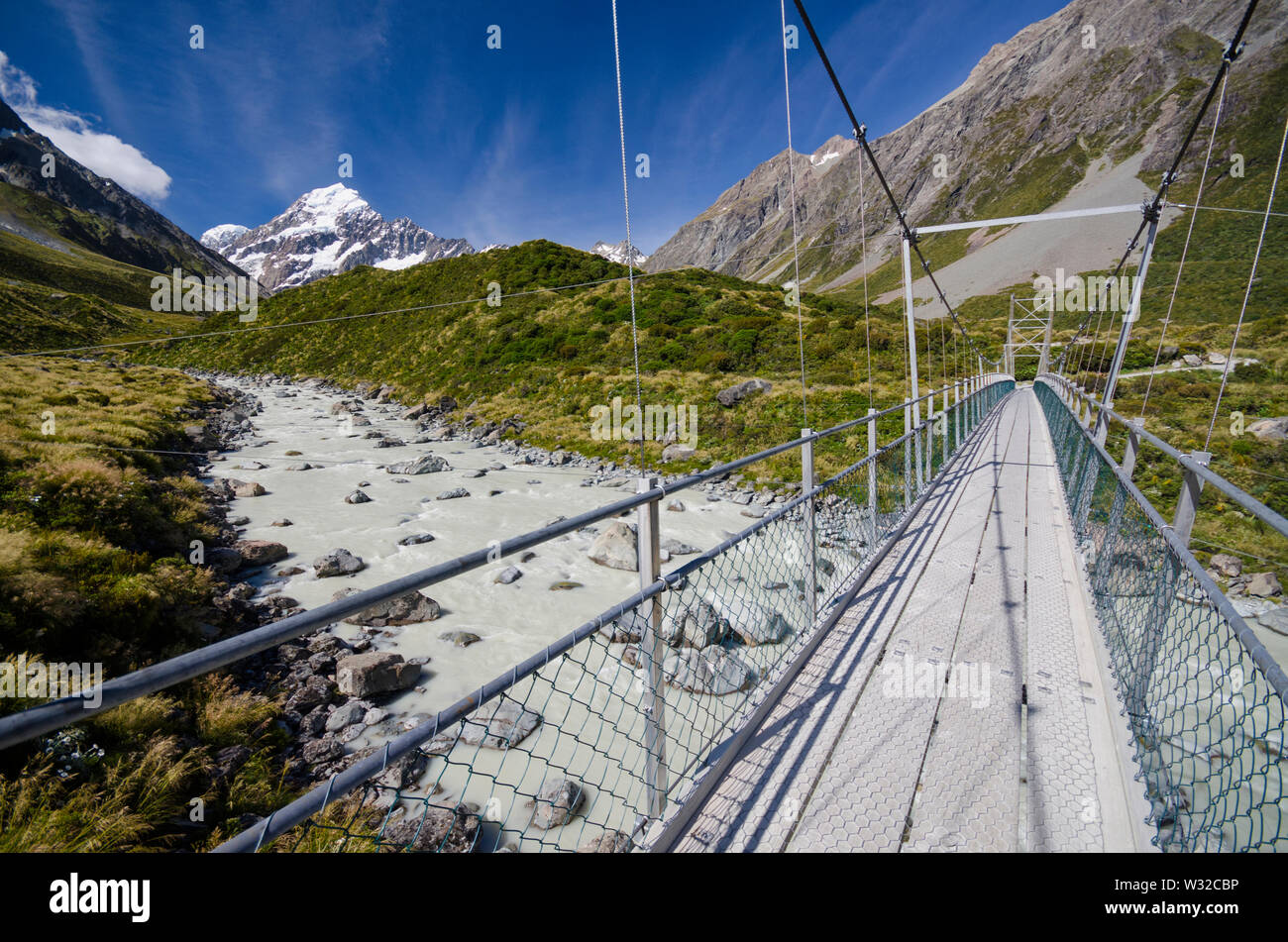 Hooker Valley Track, Mt. Aoraki (Mt. Cook), Neuseeland Stockfoto