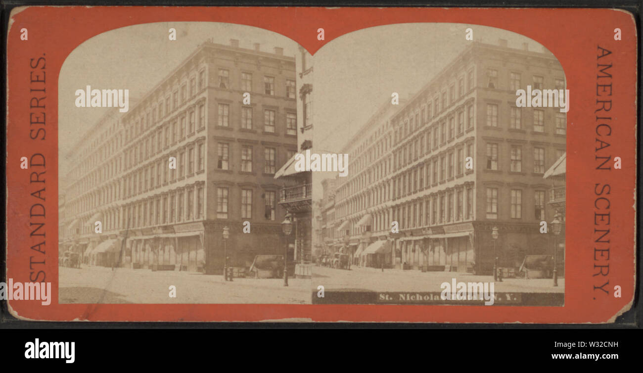 Hotel St Nicholas, NY, von Robert N Dennis Sammlung von stereoskopische Ansichten Stockfoto