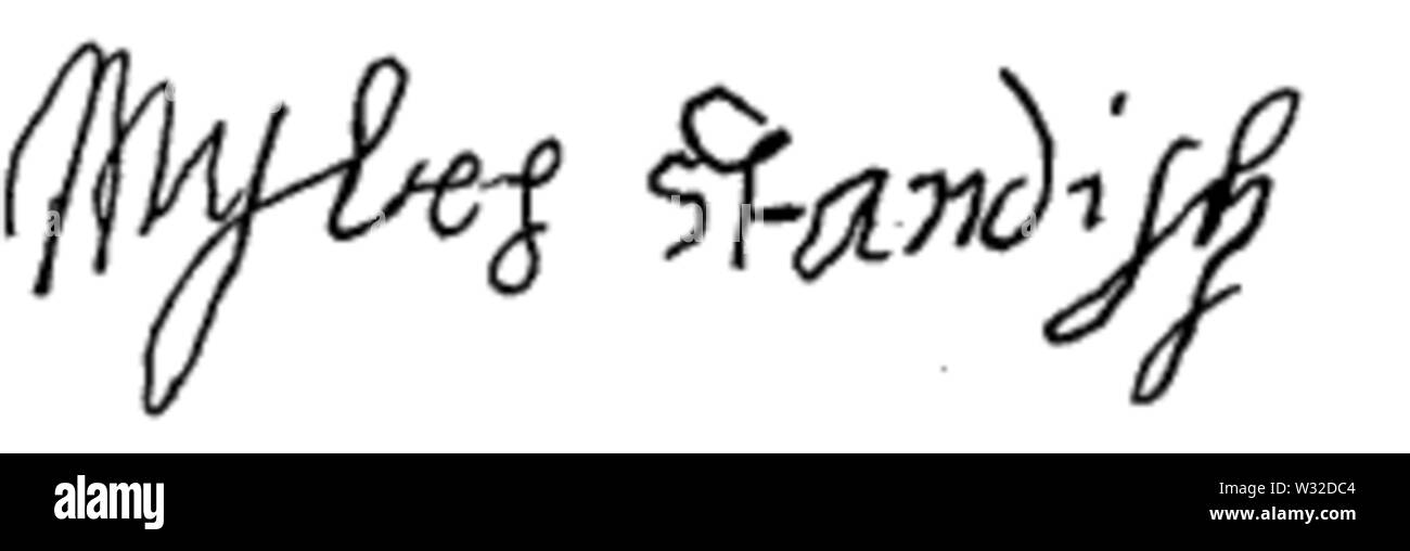 Standish Signatur Stockfoto