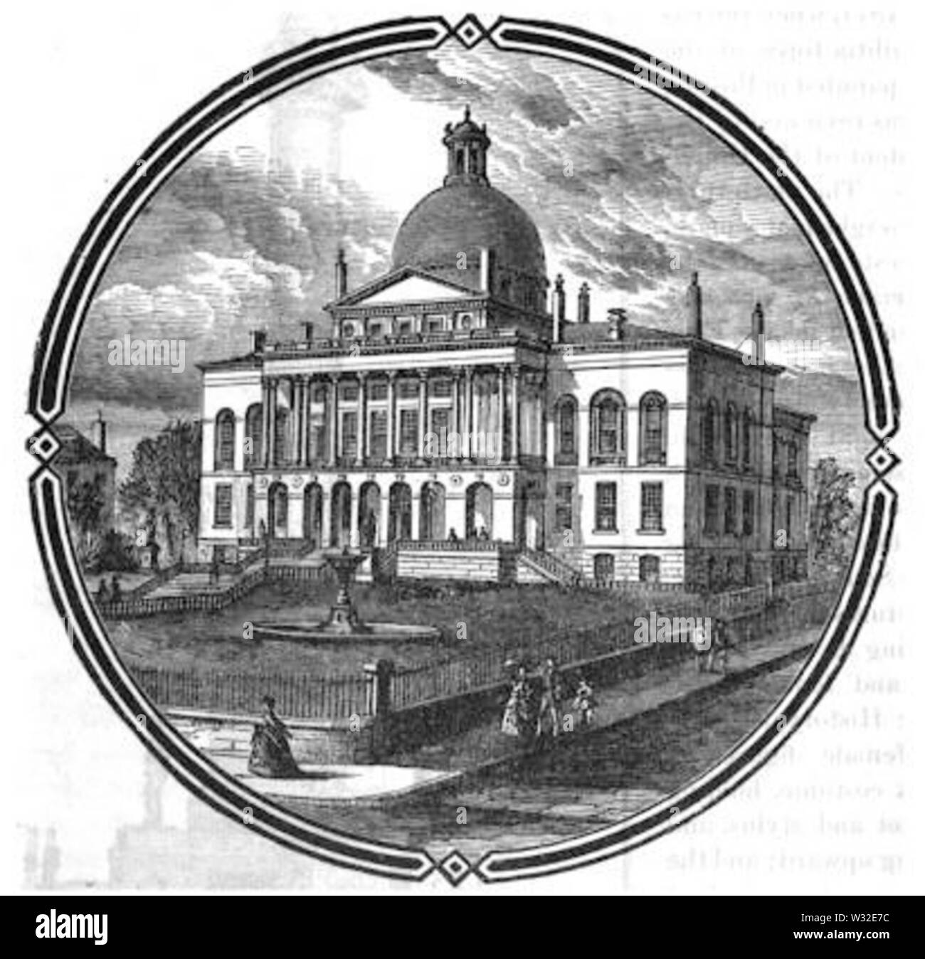 StateHouse Boston Speck 1886 Stockfoto
