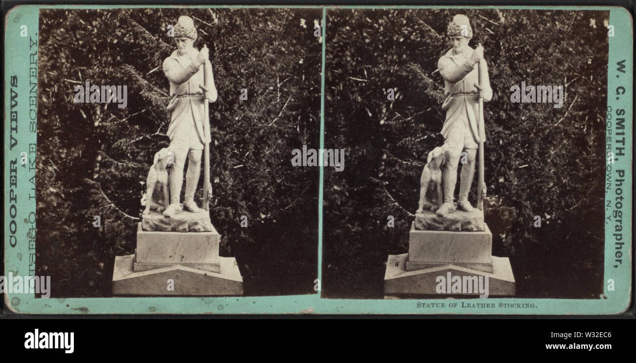 Statue von Leder Strumpf (lederstrumpf), von Smith, Washington G, 1828-1893 Stockfoto