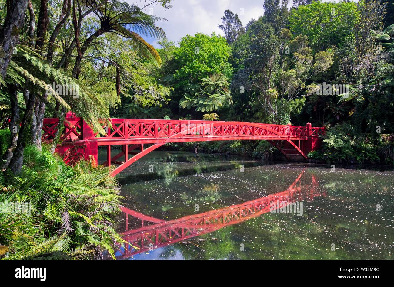 Von Poet Bridge in New Plymouth Stockfoto