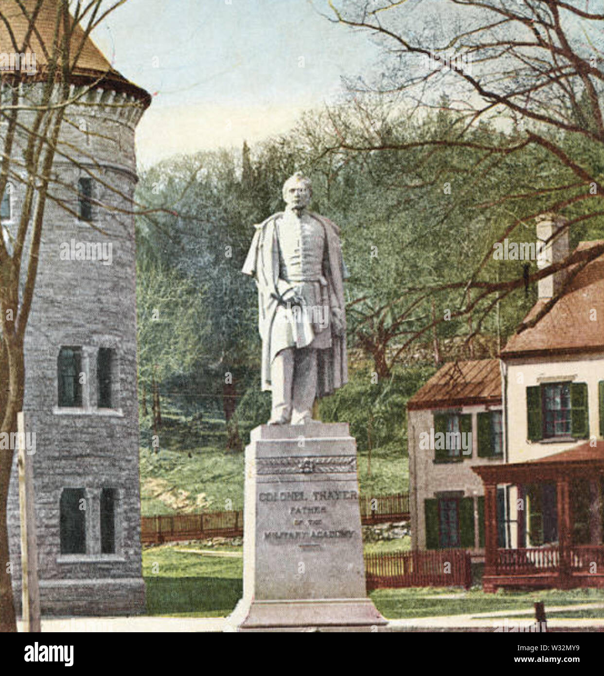 Thayer Denkmal im ursprünglichen Ort, ca. 1900, West Point, NY Stockfoto