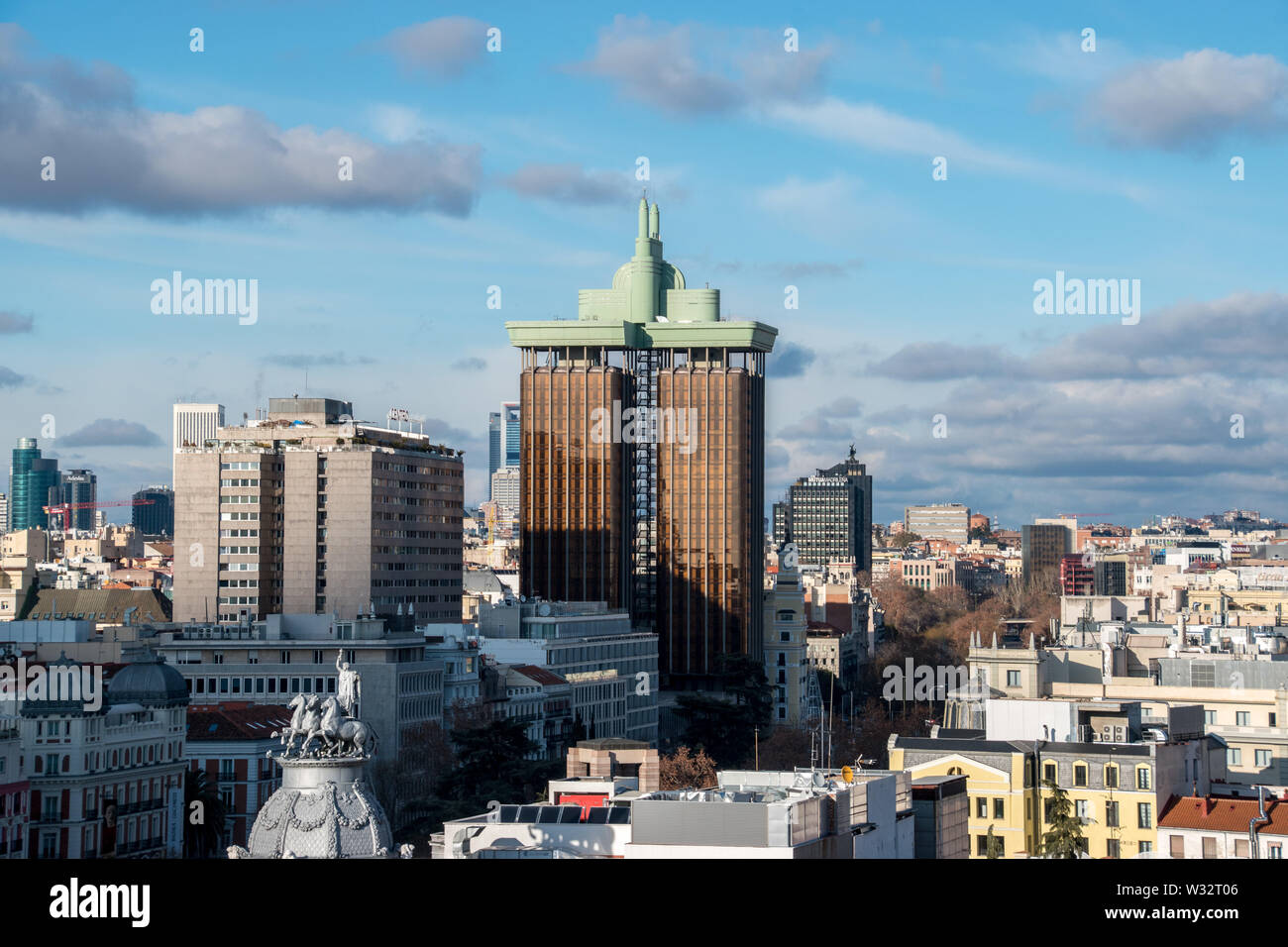 Hochhaus Stadtbild von Madrid, Spanien Stockfoto