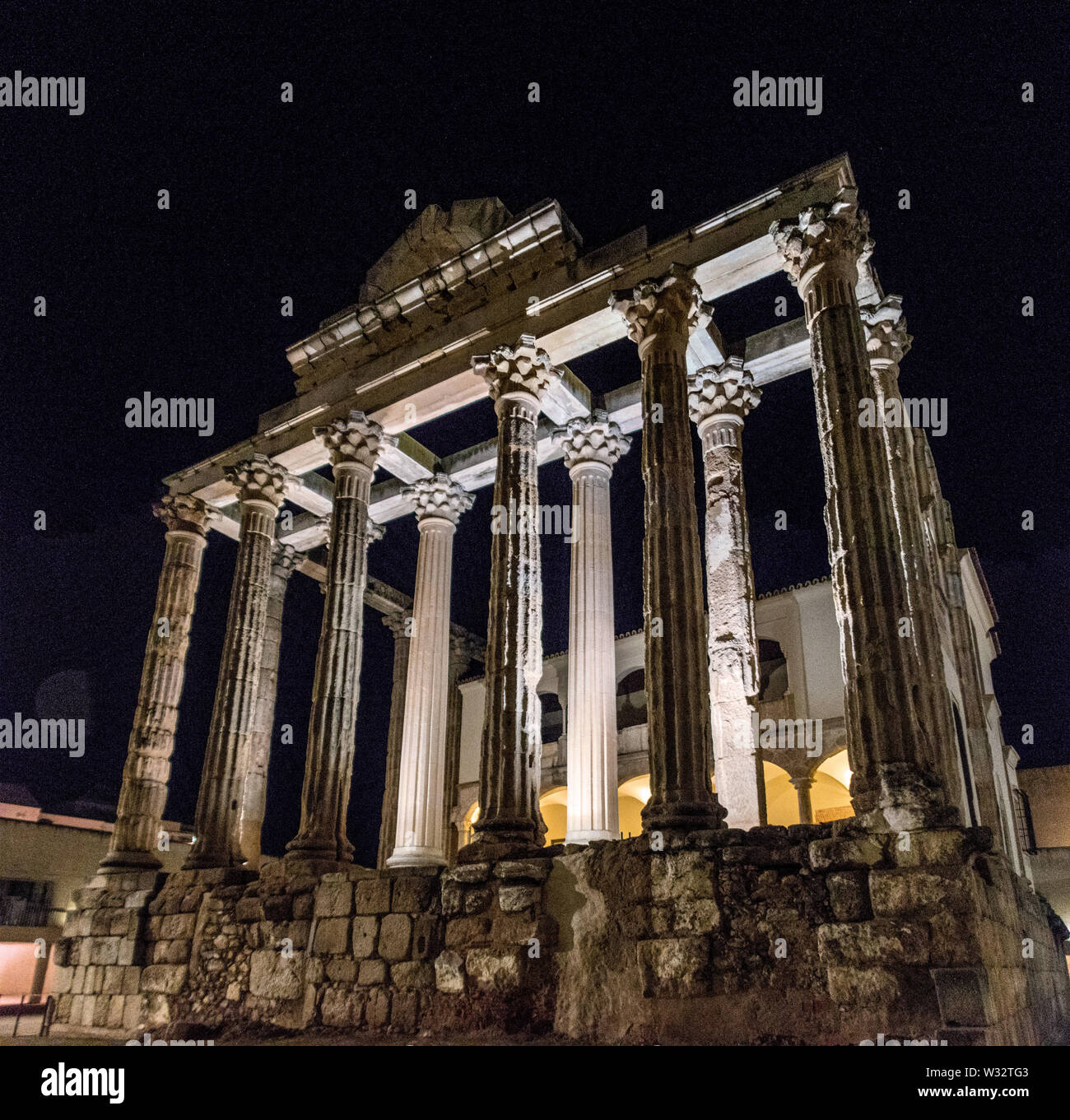 Der Römische Tempel der Diana in Merida, Spanien Stockfoto