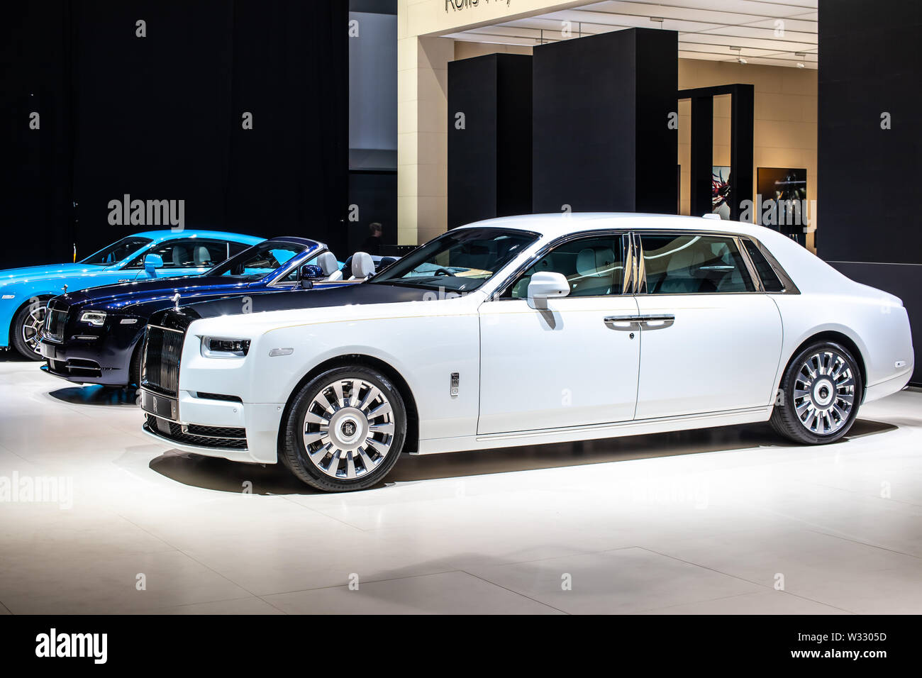 Genf, März 2019 Rolls-Royce Phantom VIII Maßgeschneiderte version Ruhe, Genfer Autosalon, Luxus Limousine von Rolls-Royce Stockfoto