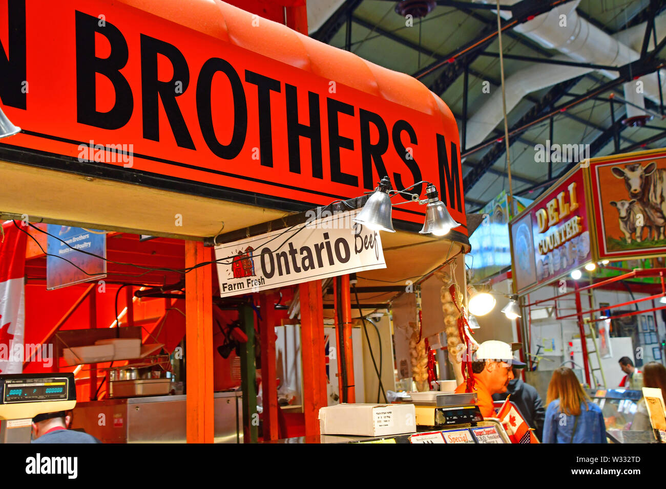 Blick auf die berühmten St. Lawrence Markt in der Innenstadt von Toronto Stockfoto