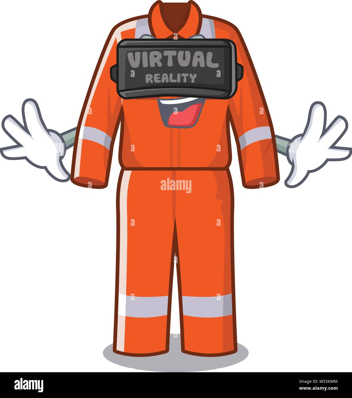 Virtuelle Realität funktionieren Overalls in Cartoon Schließfächer platziert Stock Vektor