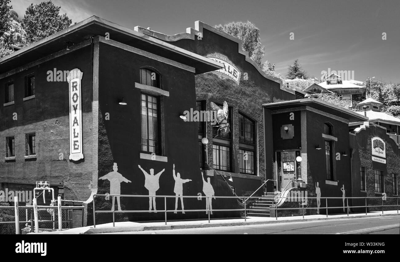 Die bisbee Royale Theater, im Jahre 1919 dient als Film House und Spielstätte in der kleinen Minenstadt Bisbee, AZ, USA Stockfoto