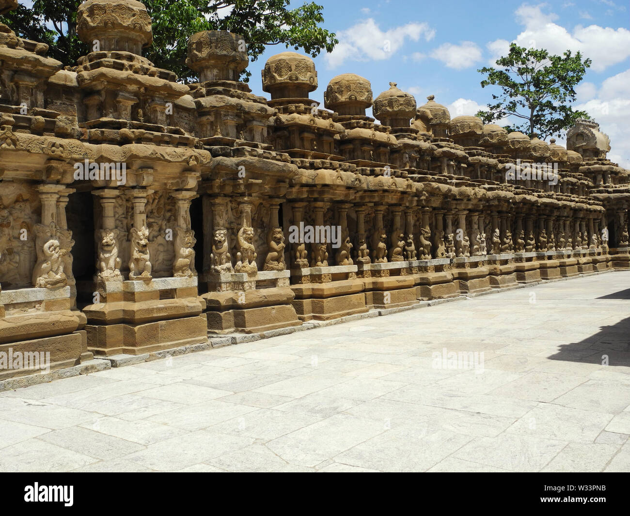 Antike Tempel Kailasanath, Indien, Tamil Nadu, Kanchipuram, Stadt Stockfoto