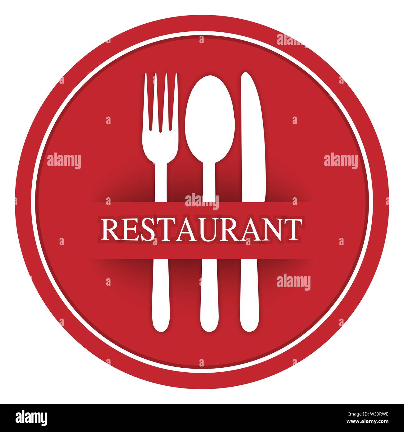 Vorlage für die Gestaltung und Dekoration der Speisekarte im Restaurant, Catering oder Gastro Service, flache Bauform Stock Vektor