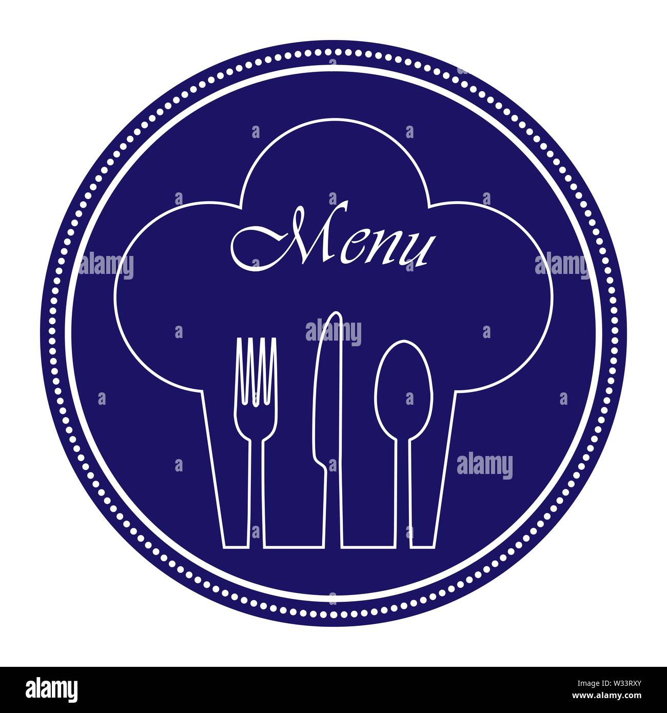 Vorlage für die Gestaltung und Dekoration der Speisekarte im Restaurant, Catering oder Gastro Service, flache Bauform Stock Vektor