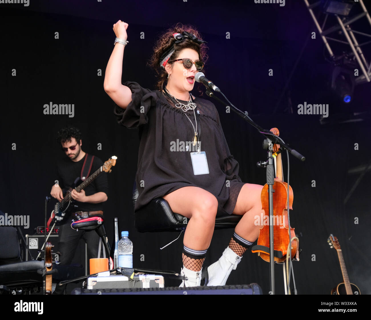 Holy Moly und die Cracker im Cornbury Music Festival. Juli 5, 2019 Stockfoto