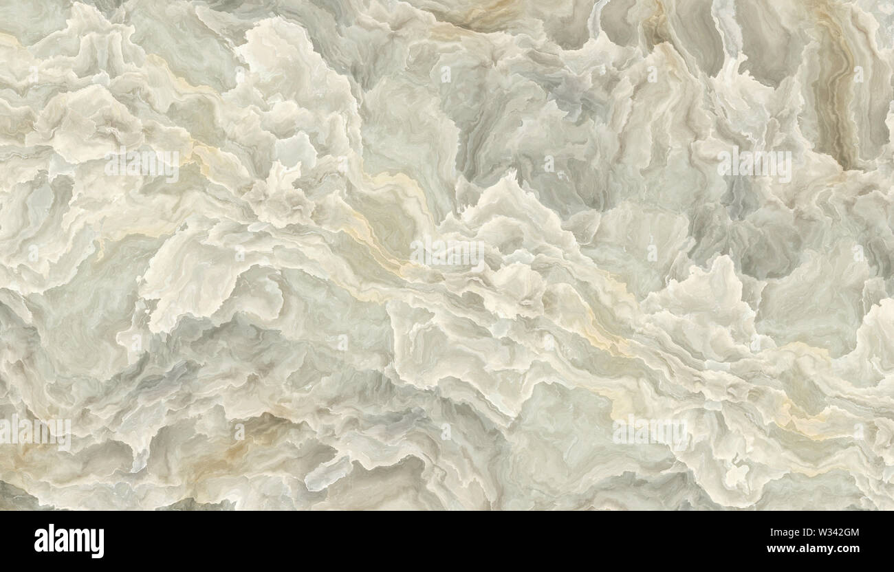 Die Fliese von abstrakten White onyx Hintergrund mit gewelltem Muster. 2D-Darstellung. Natürliche Schönheit Stockfoto