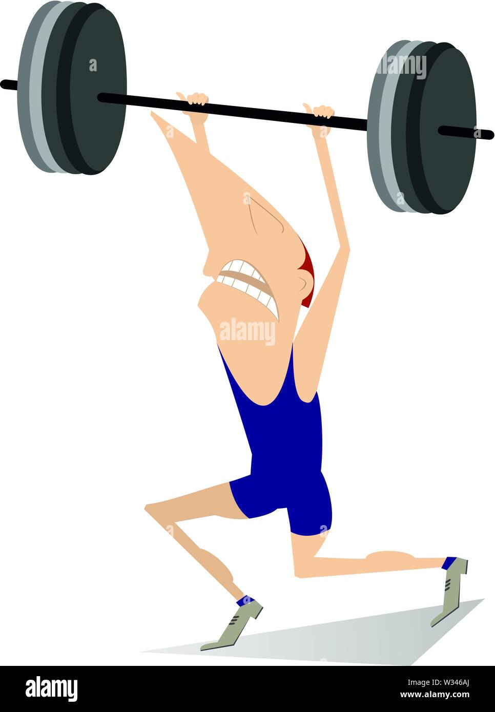 Cartoon Illustration Strong Man Lifting Stockfotos Und Bilder Kaufen Alamy