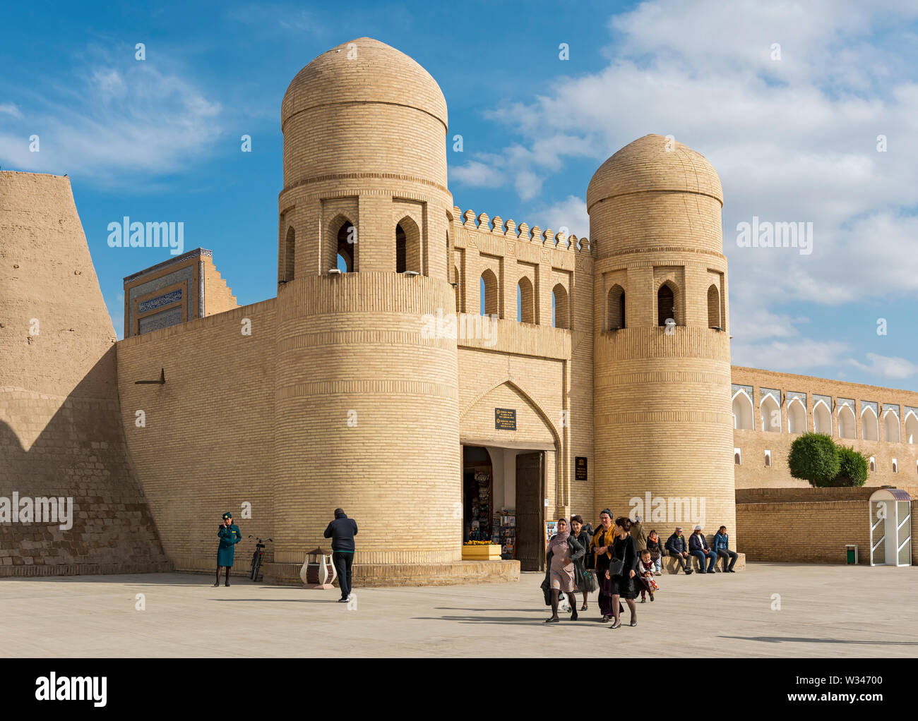 West Gate (Ota Darvoza), Chiwa, Usbekistan Stockfoto