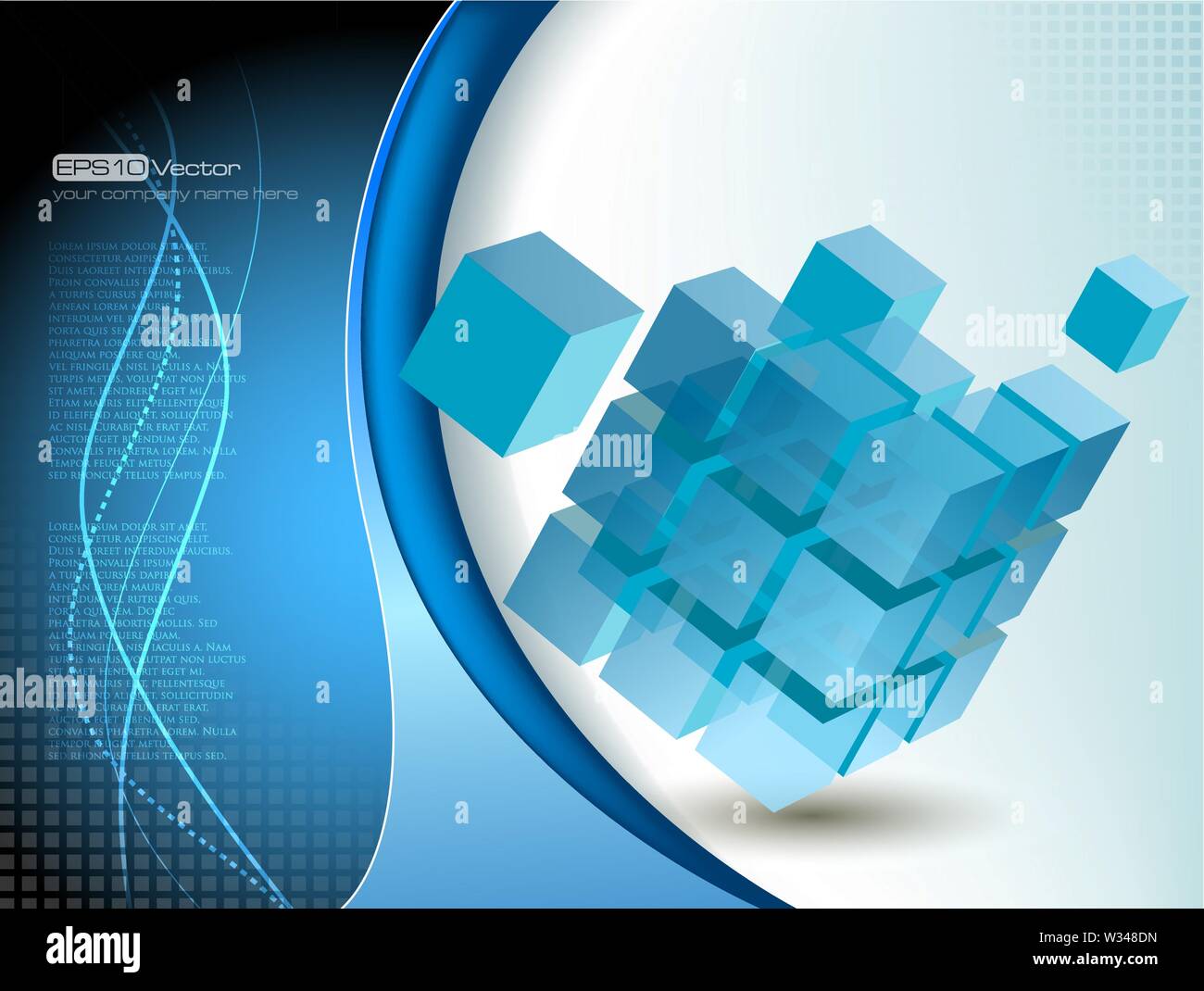 Tech Business design Komposition. Vector Illustration Stock Vektor