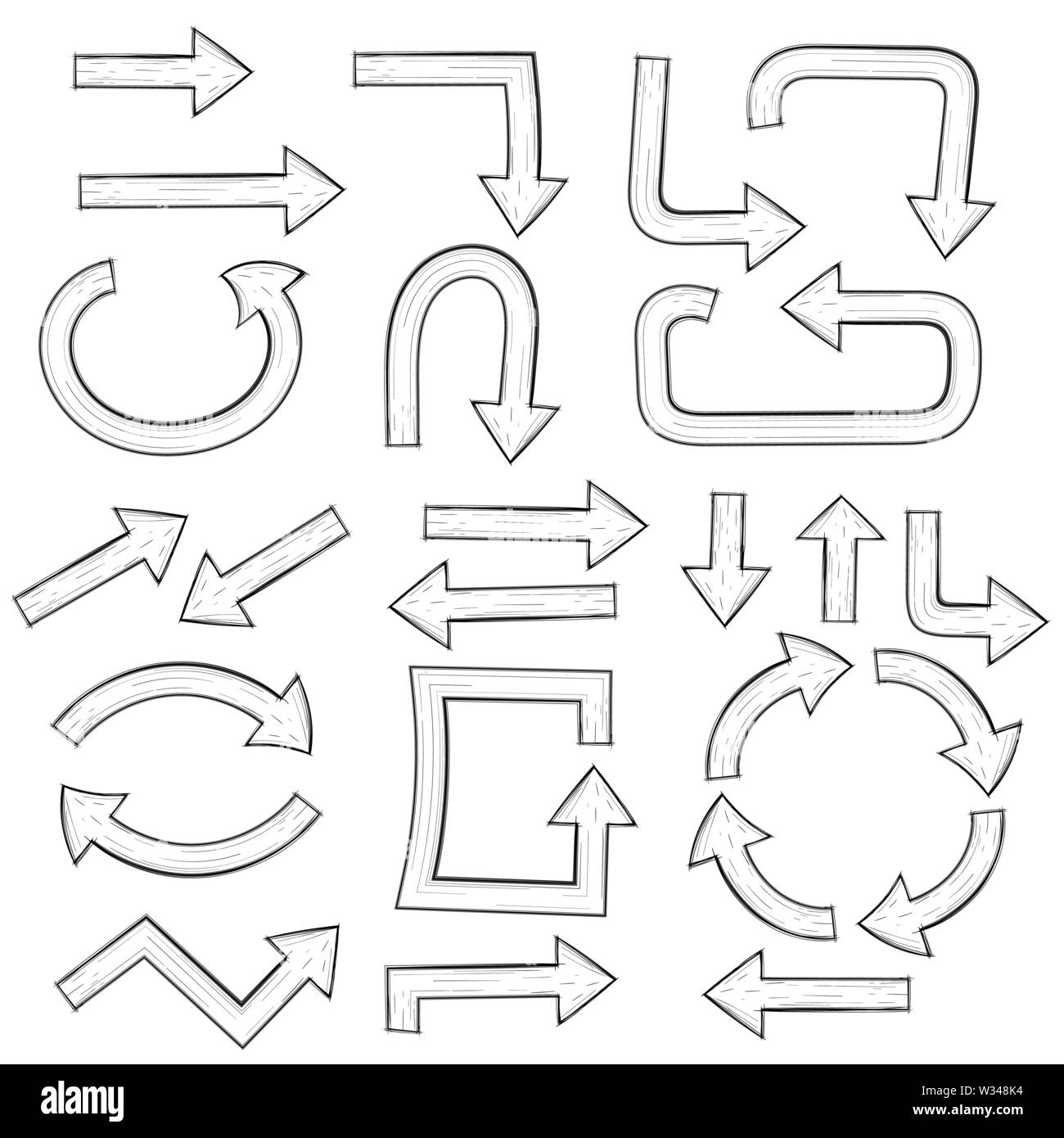Handgezeichnete Pfeile Stock Vektor