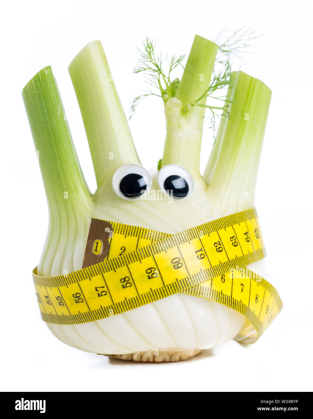 Erfolgreiche Gewichtsreduktion mit Gemüse Stockfoto