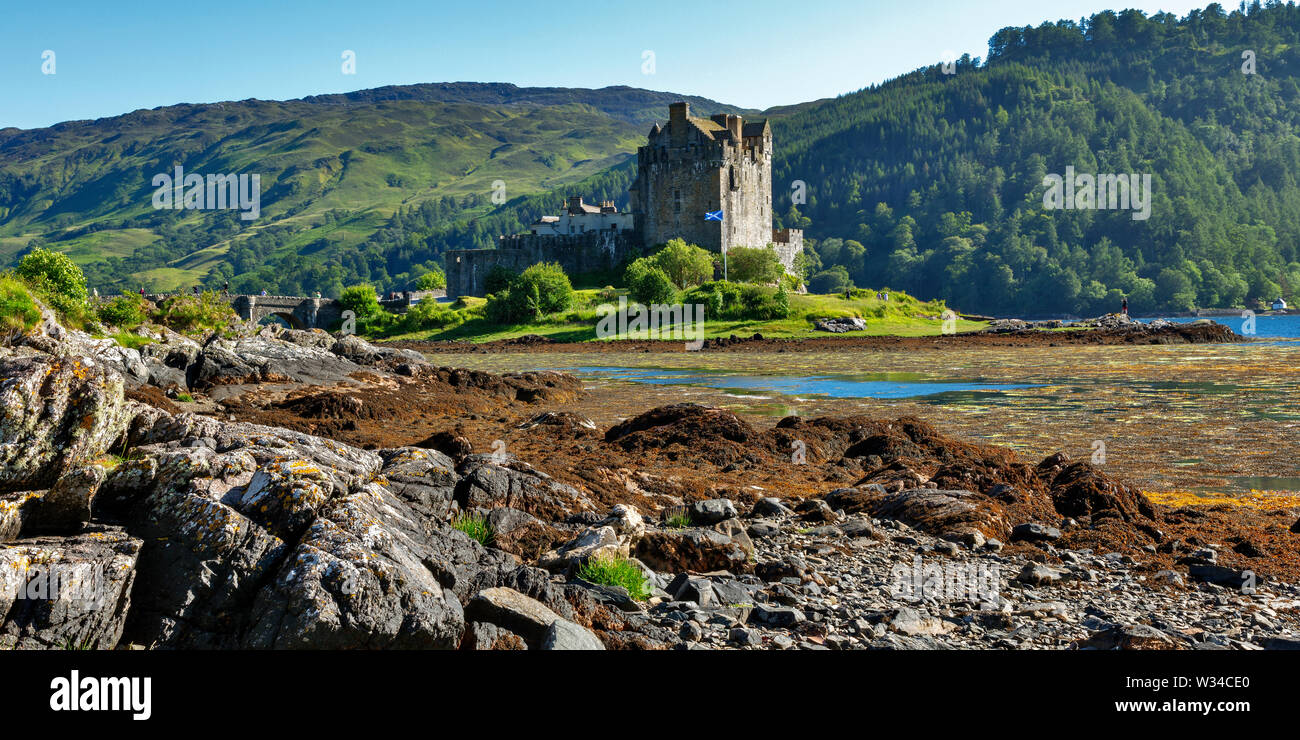 Eilean Donan Castle am Loch Duich, West Highlands, Schottland, Vereinigtes Königreich Stockfoto