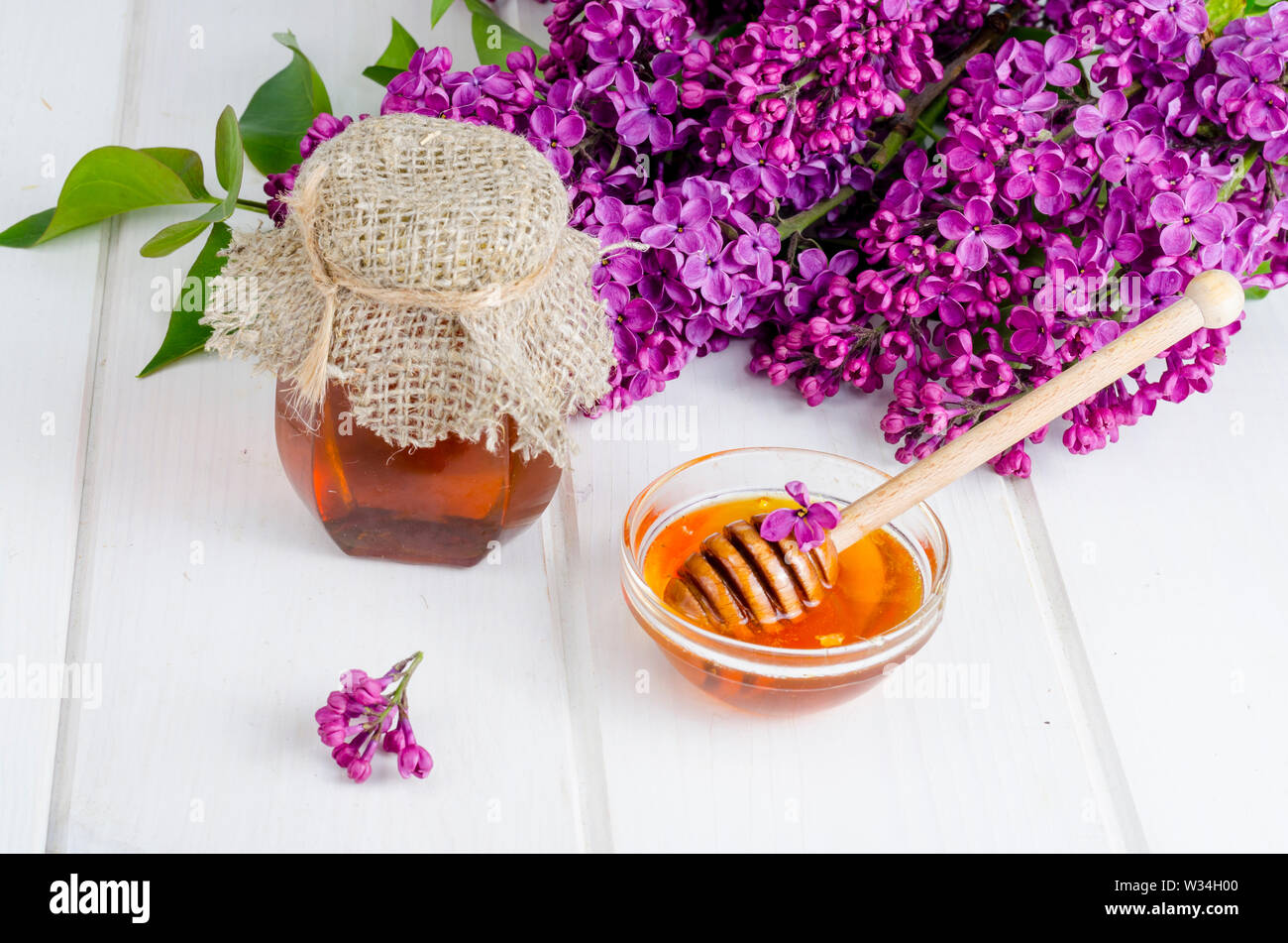 Sommer duftenden flieder Blume Honig. Studio Foto Stockfoto