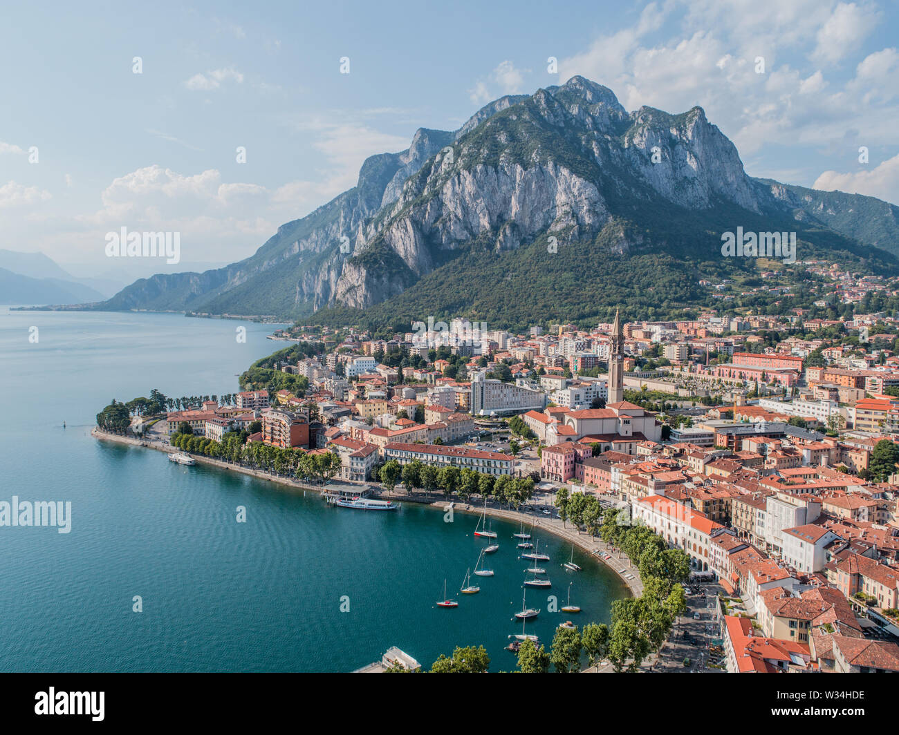 Stadt Lecco, Comer See in Italien Stockfoto