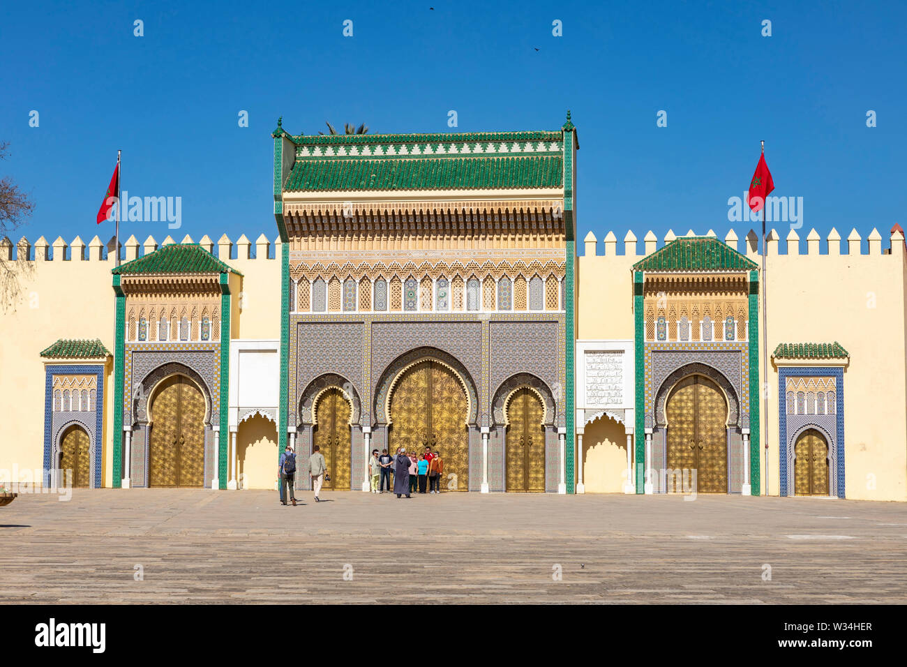 Marokko, Fes: Der Königliche Palast (Dar el Makhzen) Stockfoto