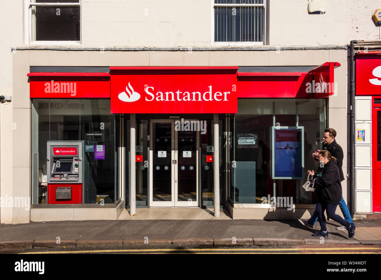 Santander High Street Branch, Stourbridge, West Midlands, Großbritannien Stockfoto