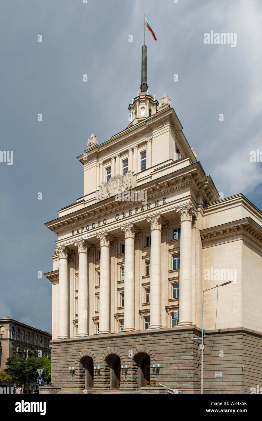 Gebäude der Nationalversammlung, Sofia, Bulgarien Stockfoto