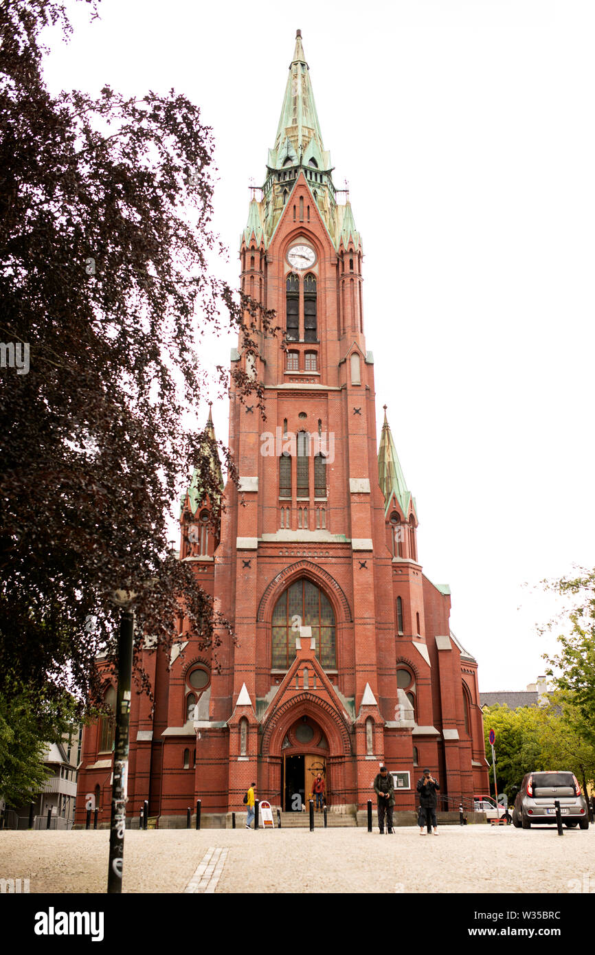 St. John's Church (Johannesburg) on Sydnesplassen, eine katholische Kirche in Bergen, Norwegen. Stockfoto
