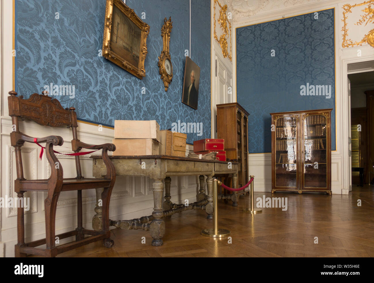 Innenraum der nationalen Archive Gebäude, das ehemalige Hotel de Soubise, Museum der Französischen Geschichte, Paris, Frankreich. Stockfoto