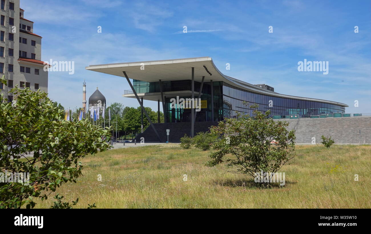 Das Internationale Congress Center Dresden (Internationales Kongresszentrum) Stockfoto