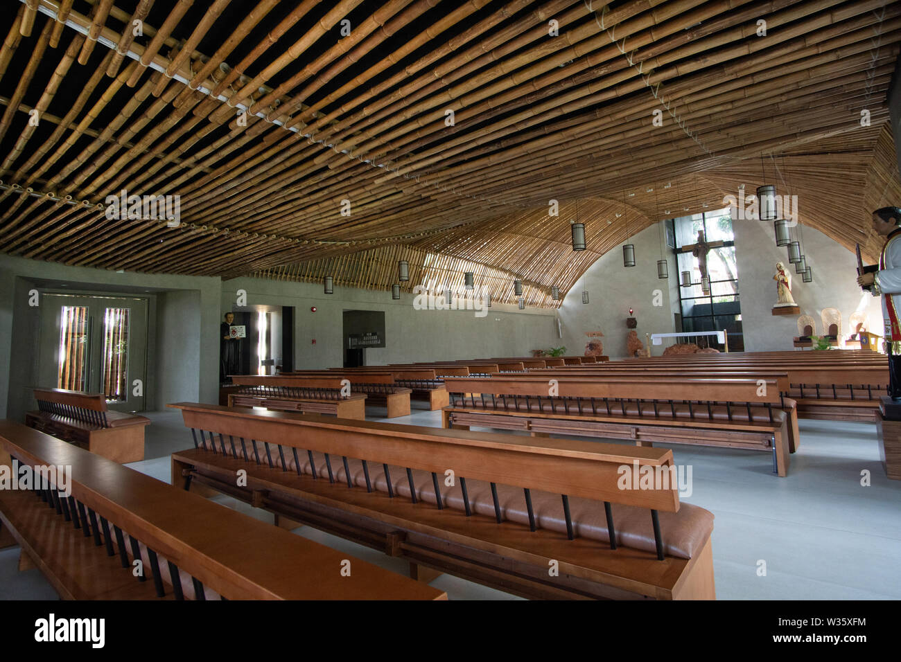 Eine Kapelle in Cebu befindet sich auf dem Gelände des Heiligsten Herzens School-Ateneo de Cebu, Philippinen hat in der gloabal architektonischen aw in die engere Wahl gezogen Stockfoto