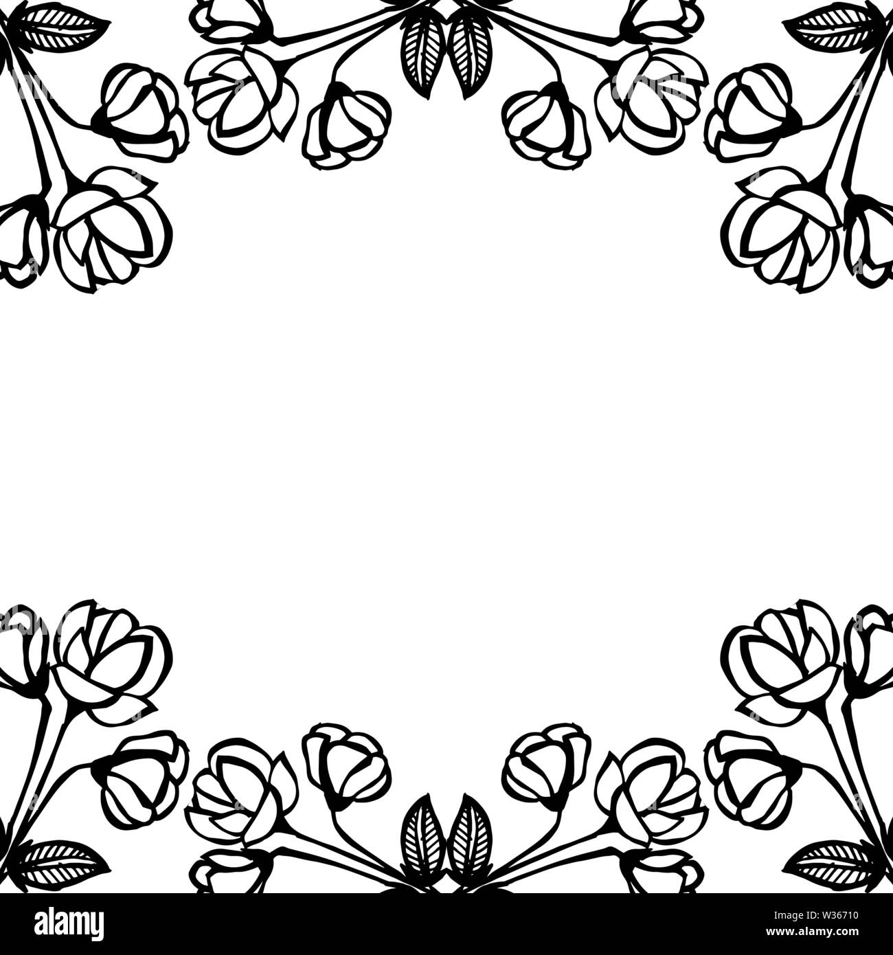 Elegante Karte, design Schönheit der Blumen Rahmen, Grußkarten. Vector Illustration Stock Vektor