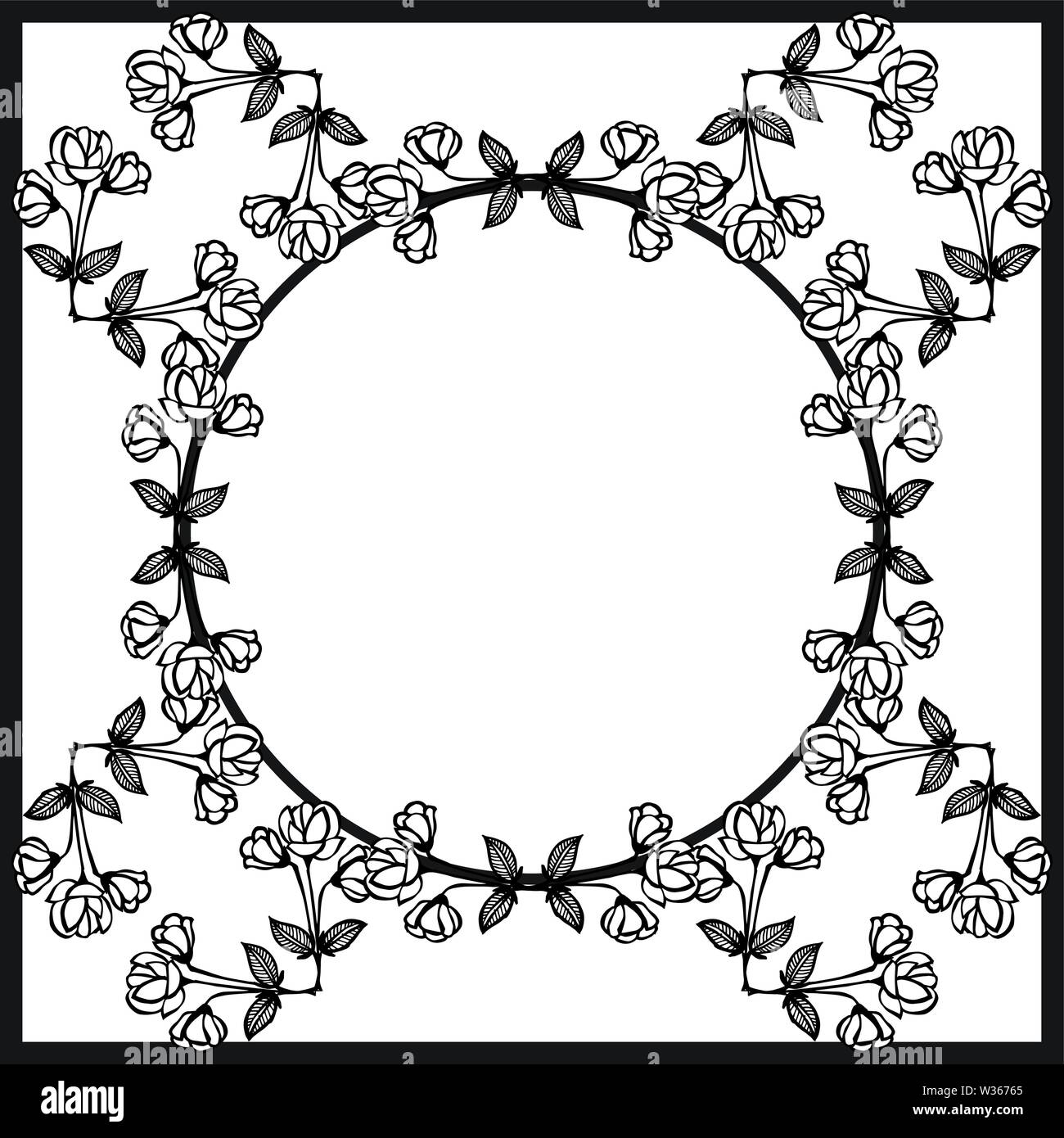 Elegante Karte, design Schönheit der Blumen Rahmen, Grußkarten. Vector Illustration Stock Vektor