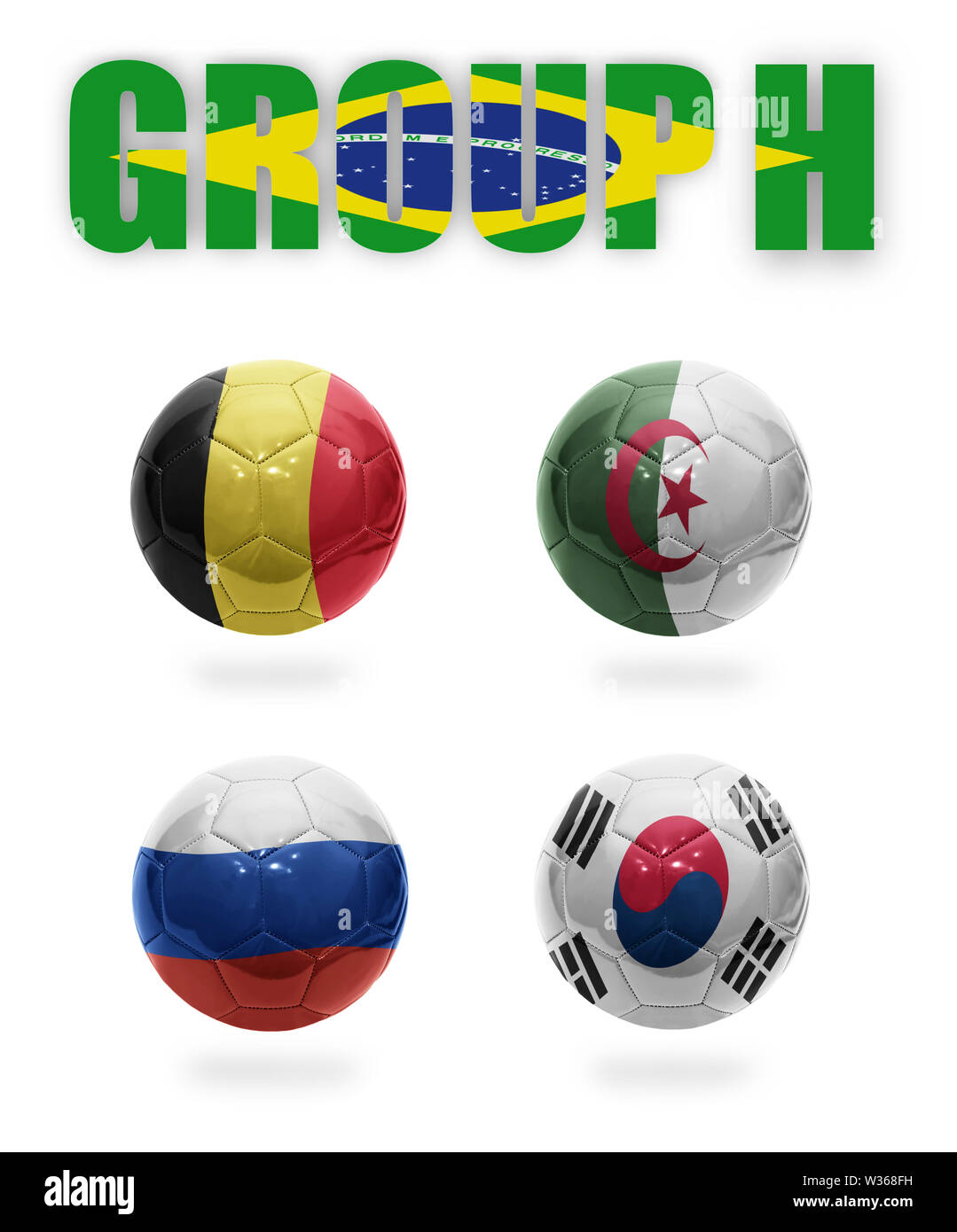 Verschiedene Arten von Flaggen als eine Kugel. Sie können diese Gruppen auf ihre Schule oder als Team. Stockfoto