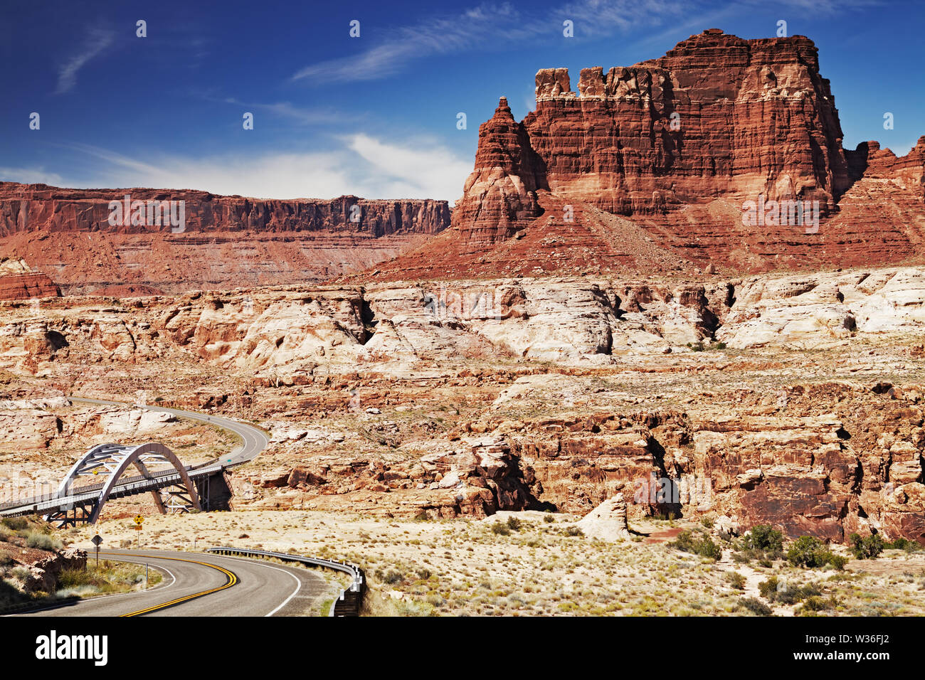 Hites Kreuzung Brücke über den Colorado River, 95 Highway, Utah, USA Stockfoto