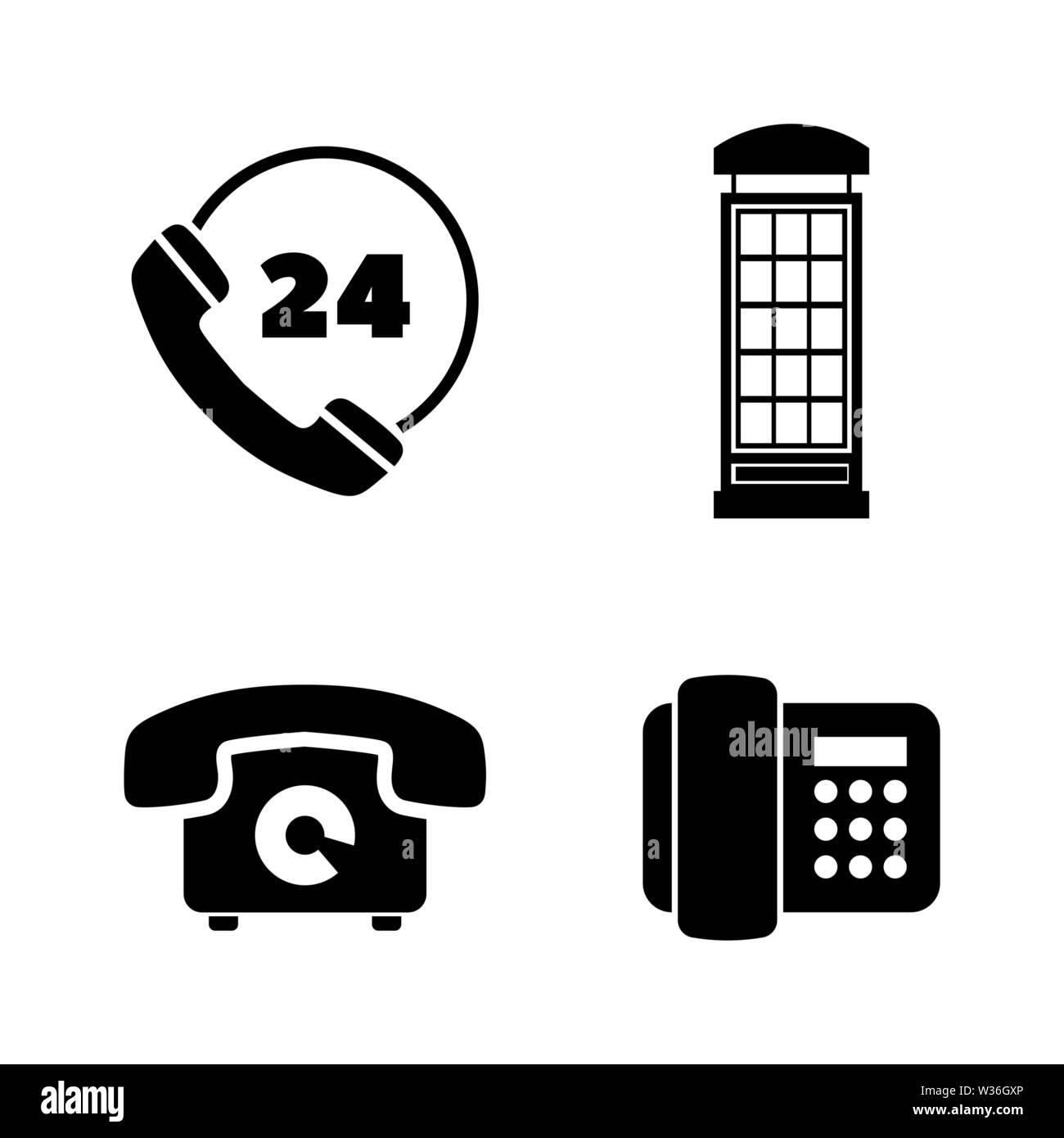 Verschiedene Telefone. Einfache ergänzende Vector Icons Set für Video, Mobile Anwendungen, Websites, Print Projekte und ihre Gestaltung. Verschiedene Telefone Symbol Schwarz Stock Vektor