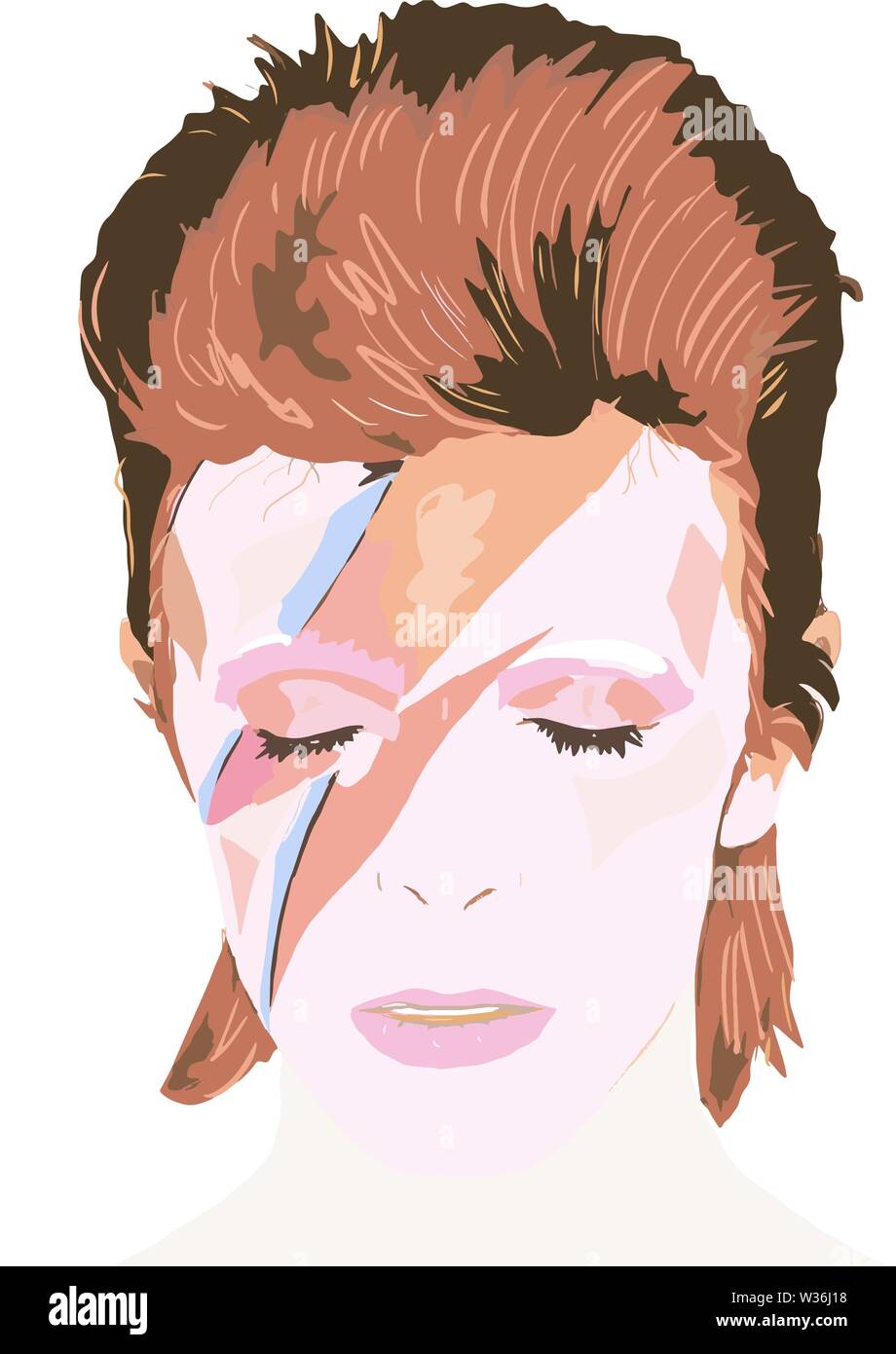 David Bowie Abbildung. Ziggy Stardust Vektor Stock-Vektorgrafik - Alamy, image size:920x1390