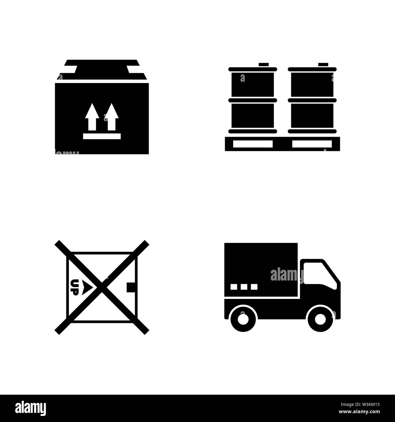 Express Lieferung. Einfache ergänzende Vector Icons Set für Video, Mobile Anwendungen, Websites, Print Projekte und ihre Gestaltung. Schwarz auf Weiß Stock Vektor