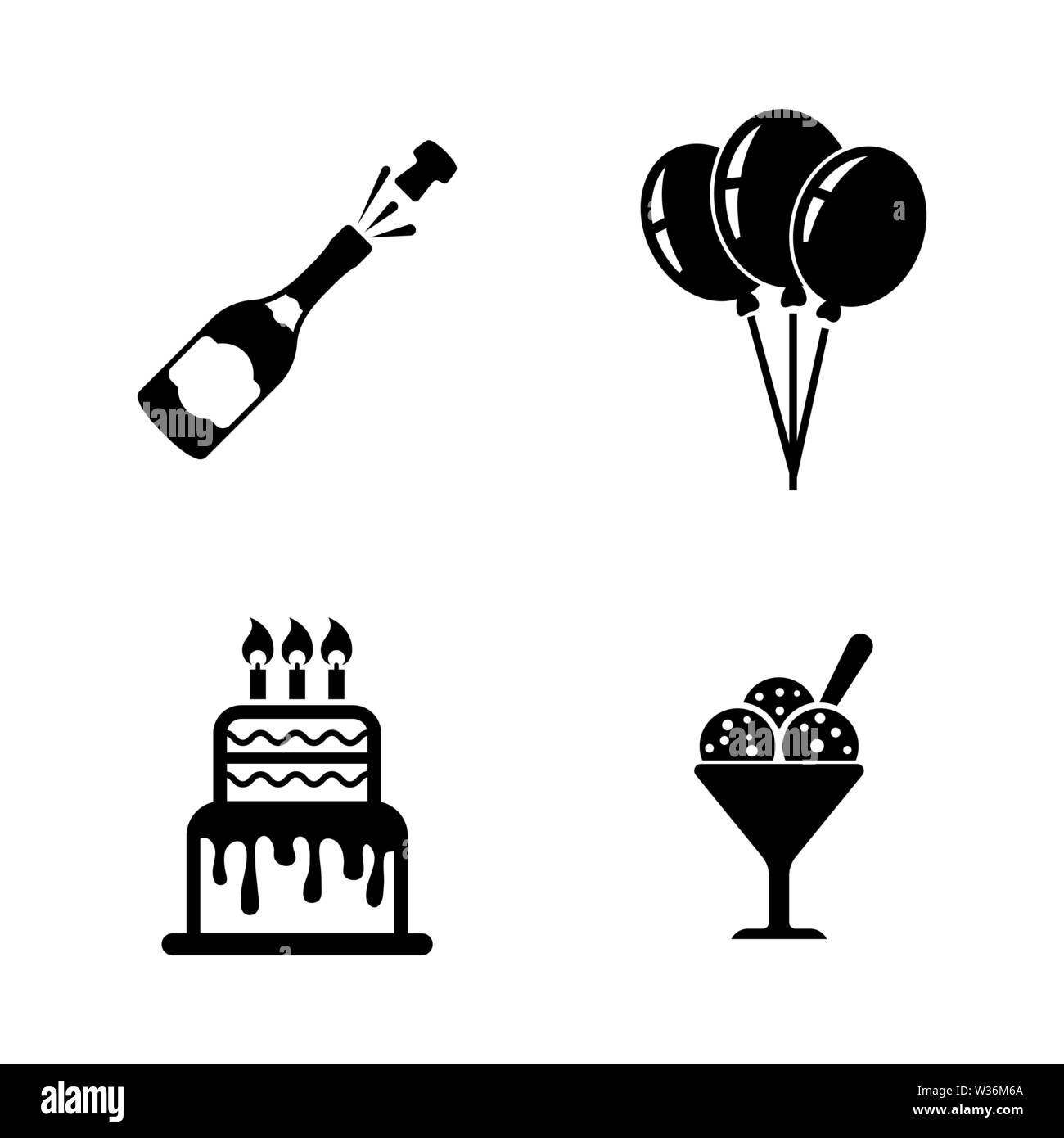 Veranstaltungen, Feiern, Urlaub. Einfache ergänzende Vector Icons Set für Video, Mobile Anwendungen, Websites, Print Projekte und ihre Gestaltung. Events, Feier ich Stock Vektor