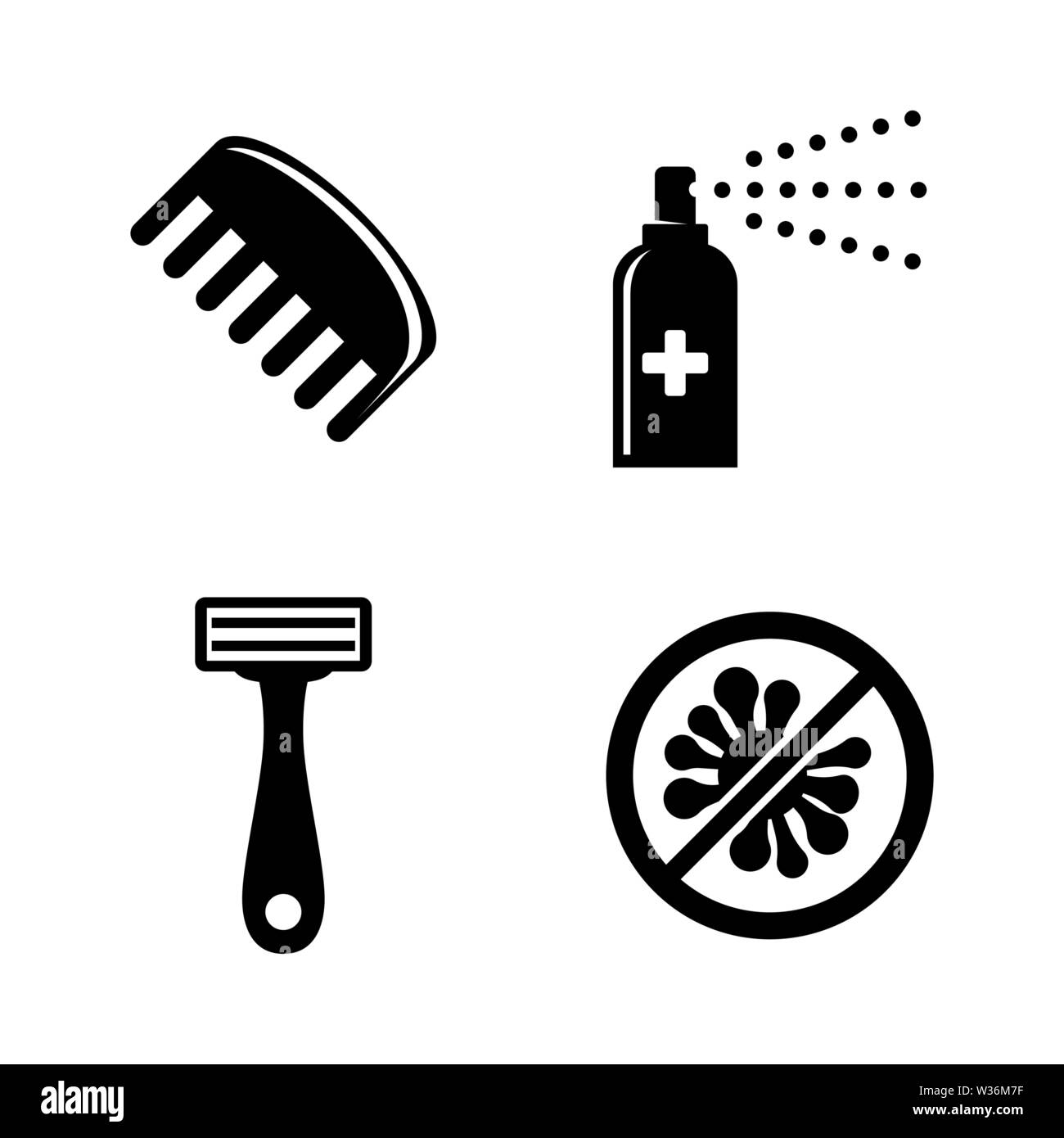 Schützen, Hygiene, Sauberkeit. Einfache ergänzende Vector Icons Set für Video, Mobile Anwendungen, Websites, Print Projekte und ihre Gestaltung. Hygiene, Sauberkeit Stock Vektor