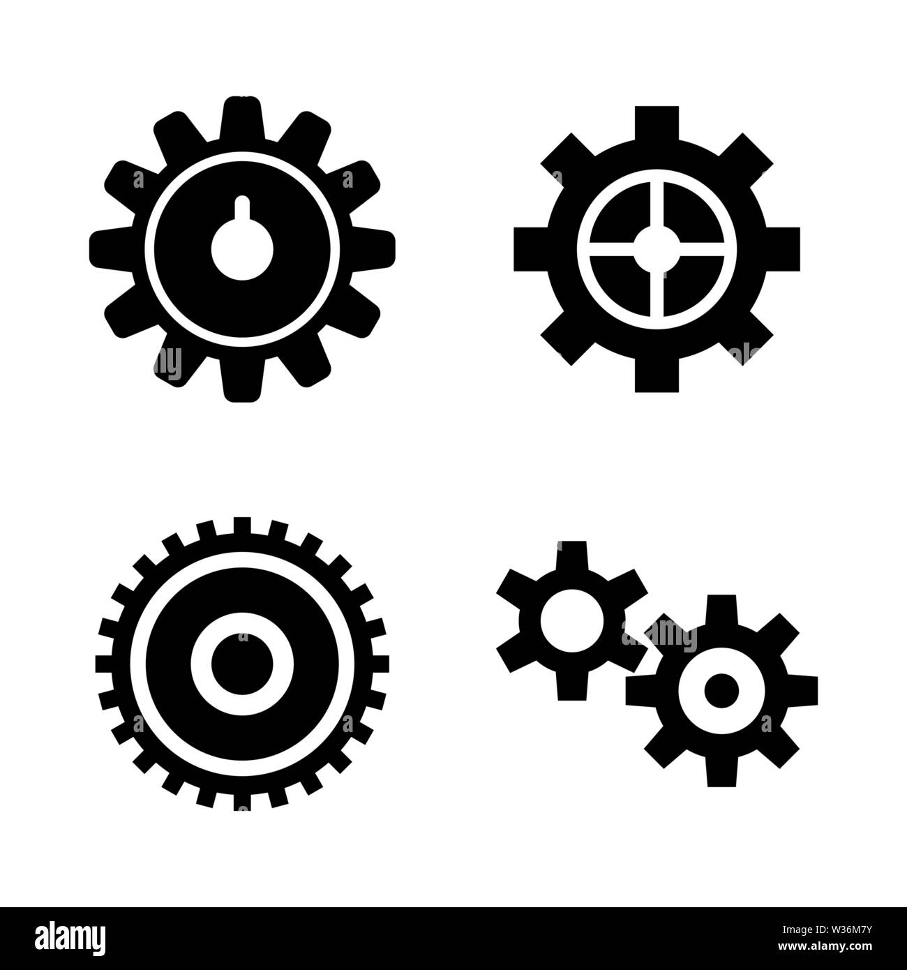 Zahnrad, Zahnrad Mechanismus. Einfache ergänzende Vector Icons Set für Video, Mobile Anwendungen, Websites, Print Projekte und ihre Gestaltung. Zahnrad, Zahnrad Mechanismus Stock Vektor