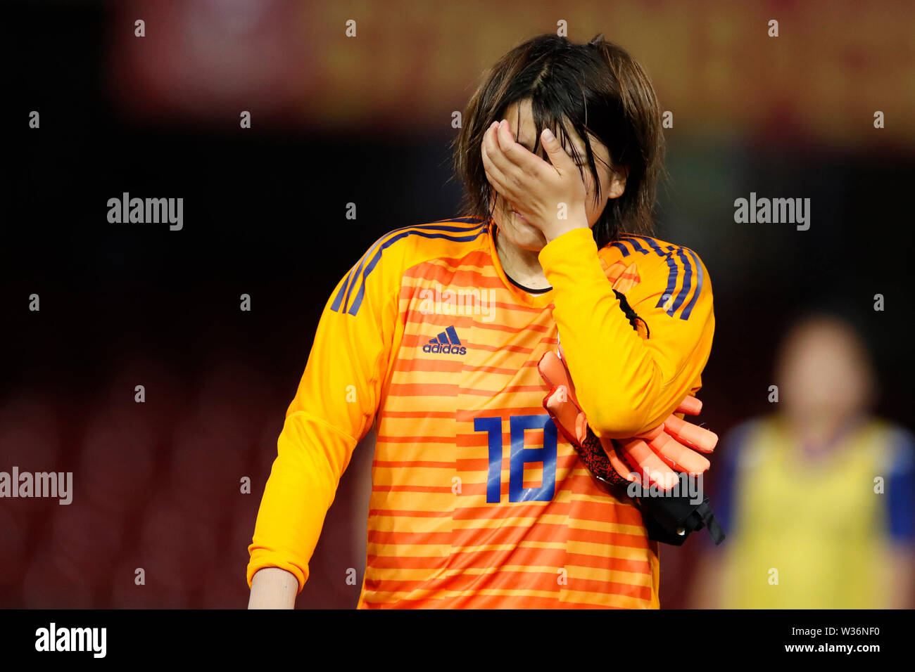 Ciro Vigorito Stadion, Benevento, Italien. 12. Juli, 2019. Moeka Yonezawa (JPN), 12. JULI 2019 - Fußball: 30 Sommer Universiade 2019 Endgültige Napoli Women's Match zwischen Japan 1-2 Nordkorea an Ciro Vigorito Stadion, Benevento, Italien. Credit: Naoki Morita/LBA SPORT/Alamy leben Nachrichten Stockfoto