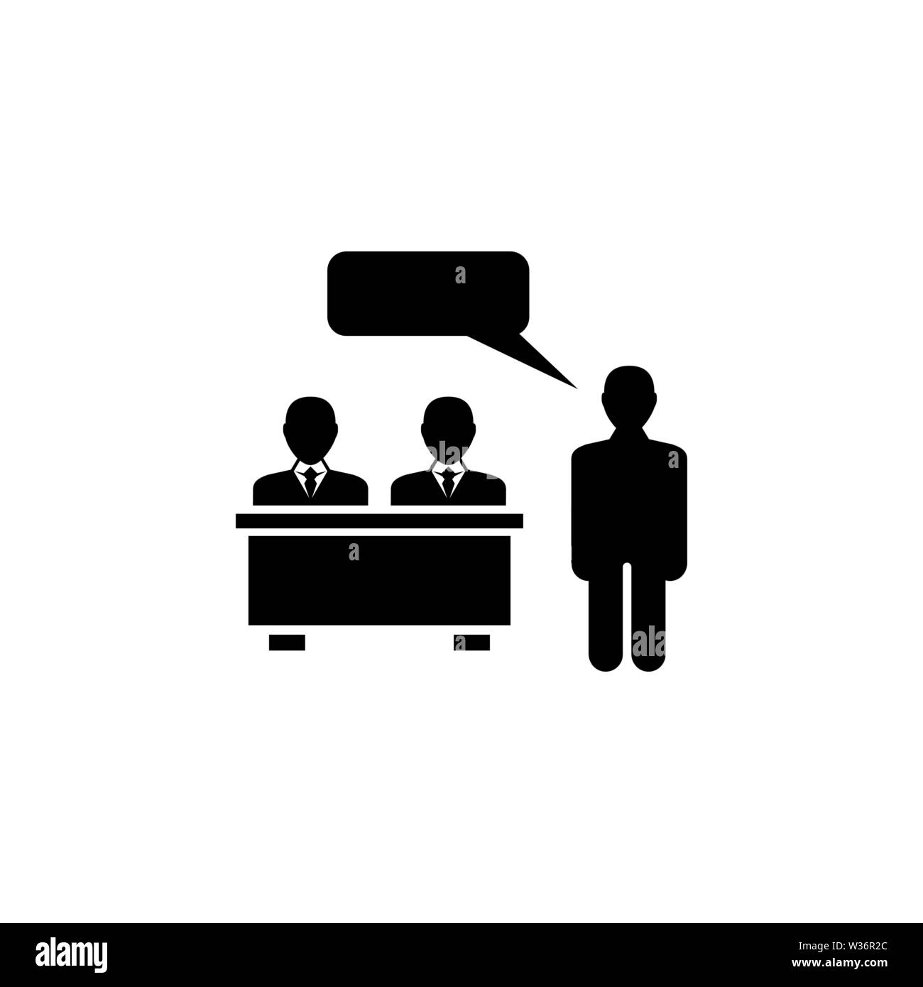 Schule, Lehrer und Schüler. Flache Vektor Icon Abbildung. Einfach schwarzes Symbol auf weißem Hintergrund. Schule Lehrer und Schüler sign Design vorlage fo Stock Vektor