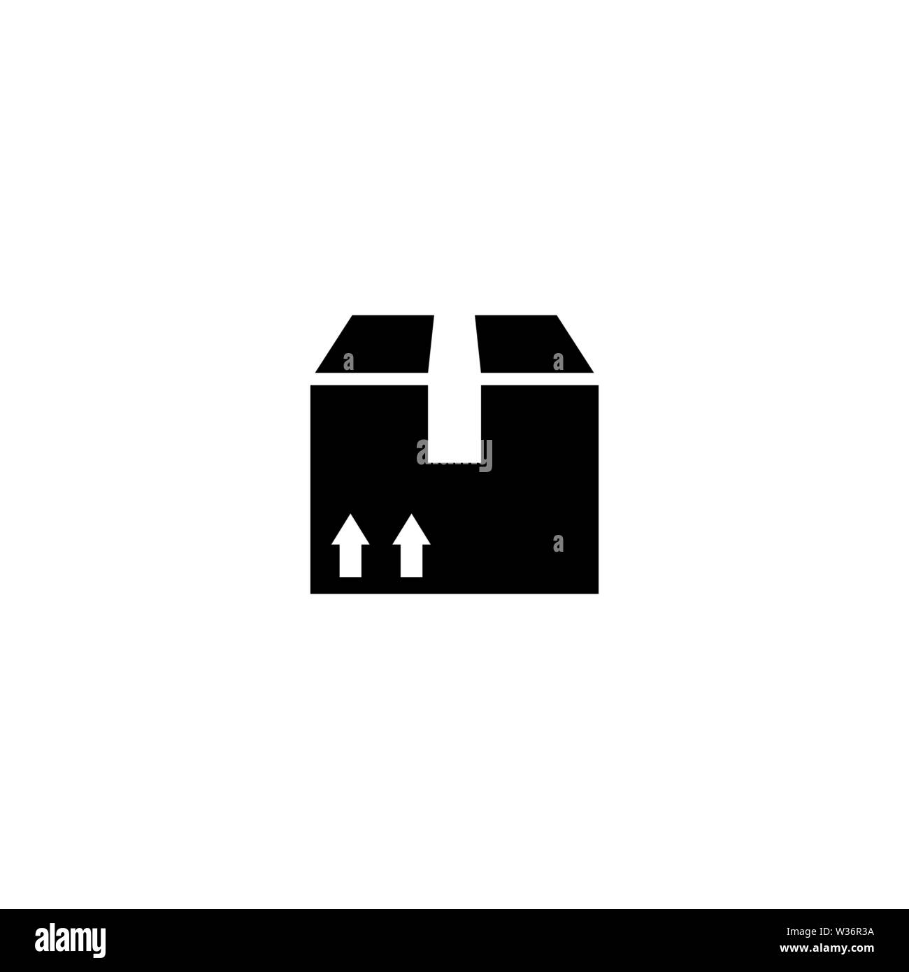 Paket. Flache Vektor Icon Abbildung. Einfach schwarzes Symbol auf weißem Hintergrund. Paket "Sign Design Template für Web und mobile UI-Element Stock Vektor