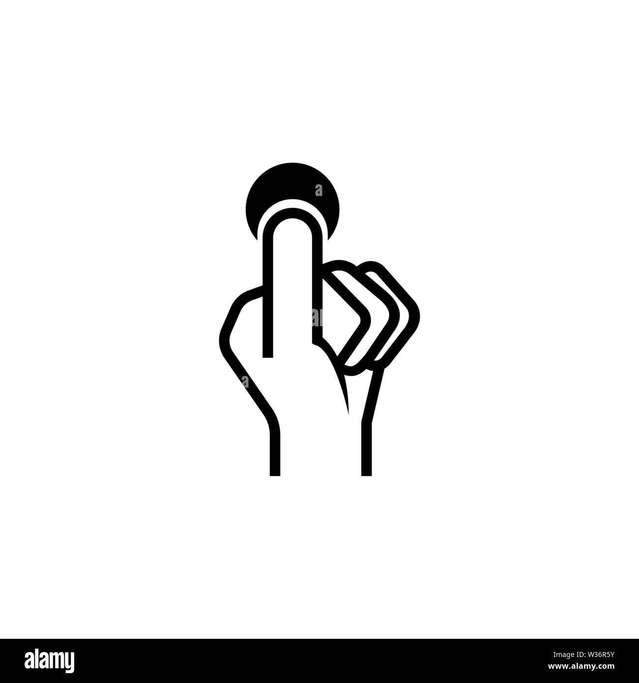 finger-dr-cken-der-taste-die-taste-dr-cken-flache-vektor-icon