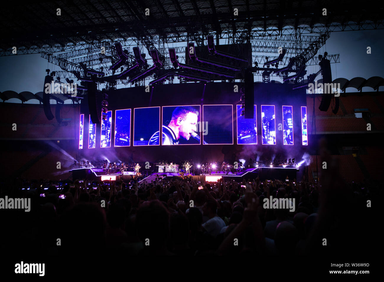 Mailand, 12.Juli. MUSE führt Live@Stadio Giuseppe Meazza San Siro, Mailand. Copyright Davide Merli | Alamy Stockfoto
