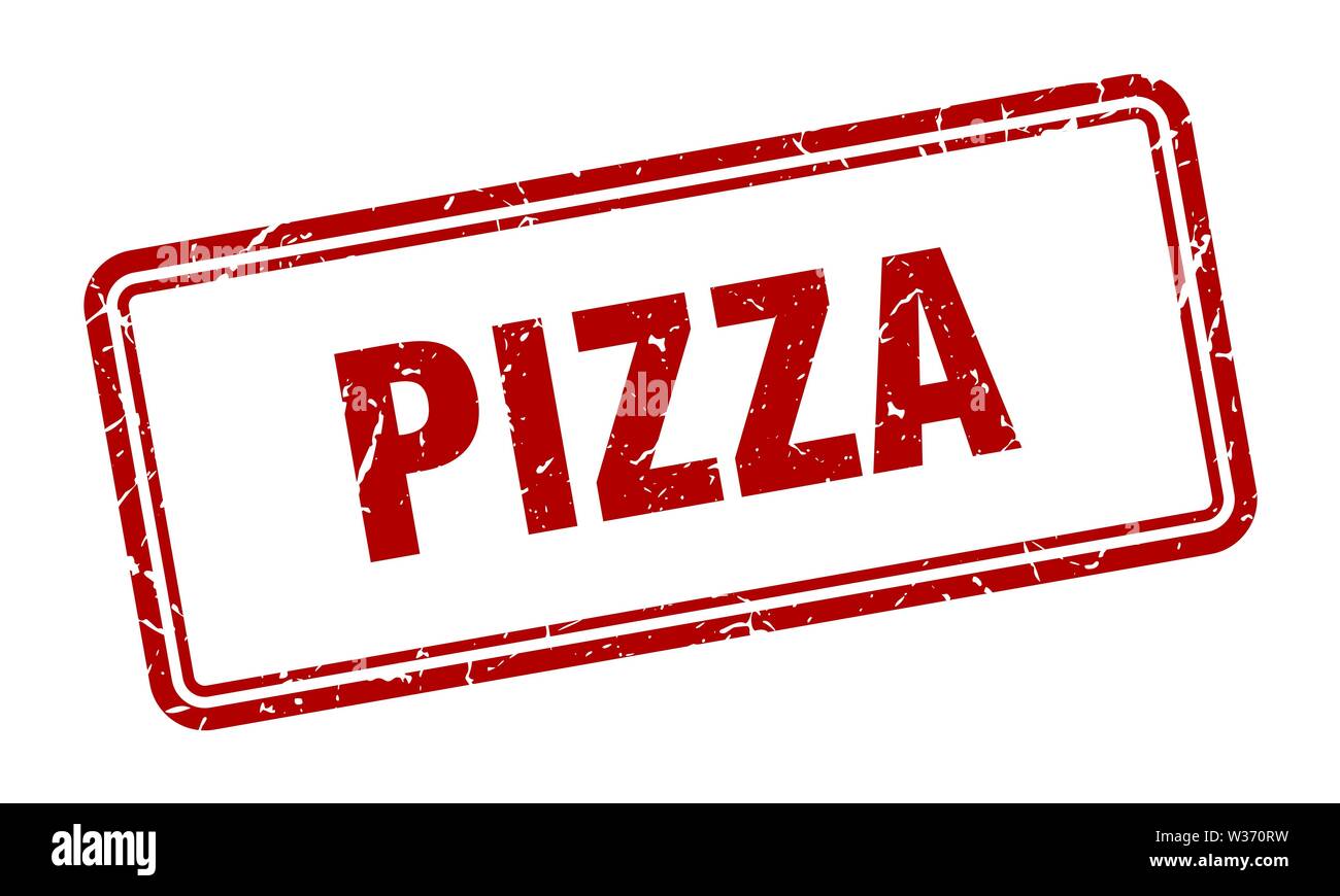 Pizza Stempel. pizza pizza Platz grunge unterzeichnen. Stock Vektor